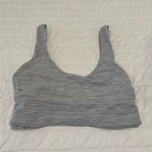 lululemon athletica Light Gray Striped Wireless Bralette